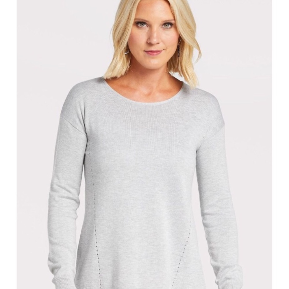 Eyelash back sweater (gray)